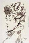 Eduard Manet Famous Paintings - Portrait of Mme Jules Guillemet